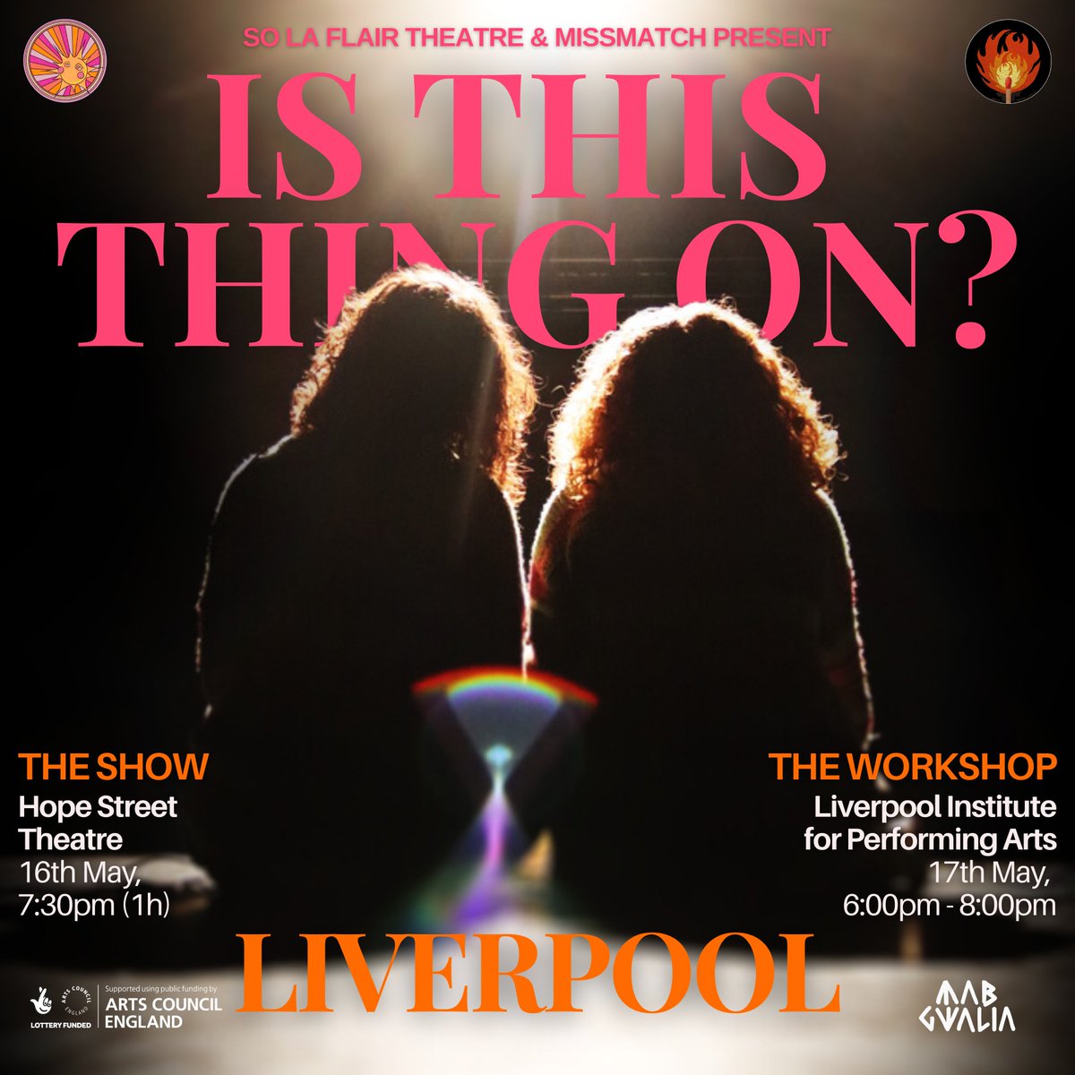 This week we are coming to Liverpool with our “polished production that makes room for raw edges” (Circle & Stalls) 5⭐️show ‘Is This Thing On?’ 💖 🎟️ Thursday 16th May, 7:30pm, @HopeSt_Theatre - Tickets: tinyurl.com/w8cw3hr3🎟️ #liverpool #fringetheatre #fringe