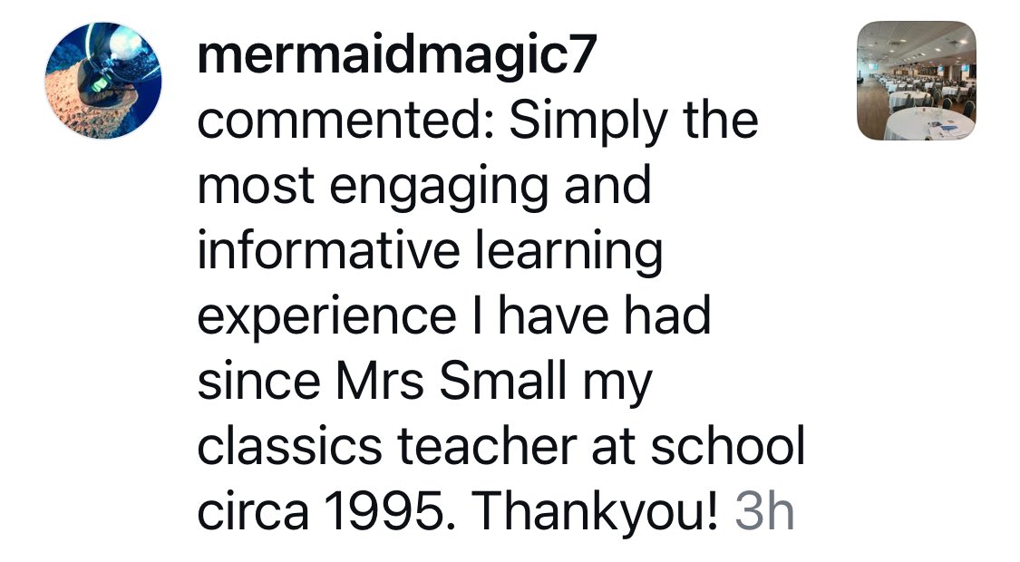 One my fav pieces of feedback from yesterday’s Keynote (via instagram) and it made me laugh. It’s great to be compared to Mrs Small 🤍💙