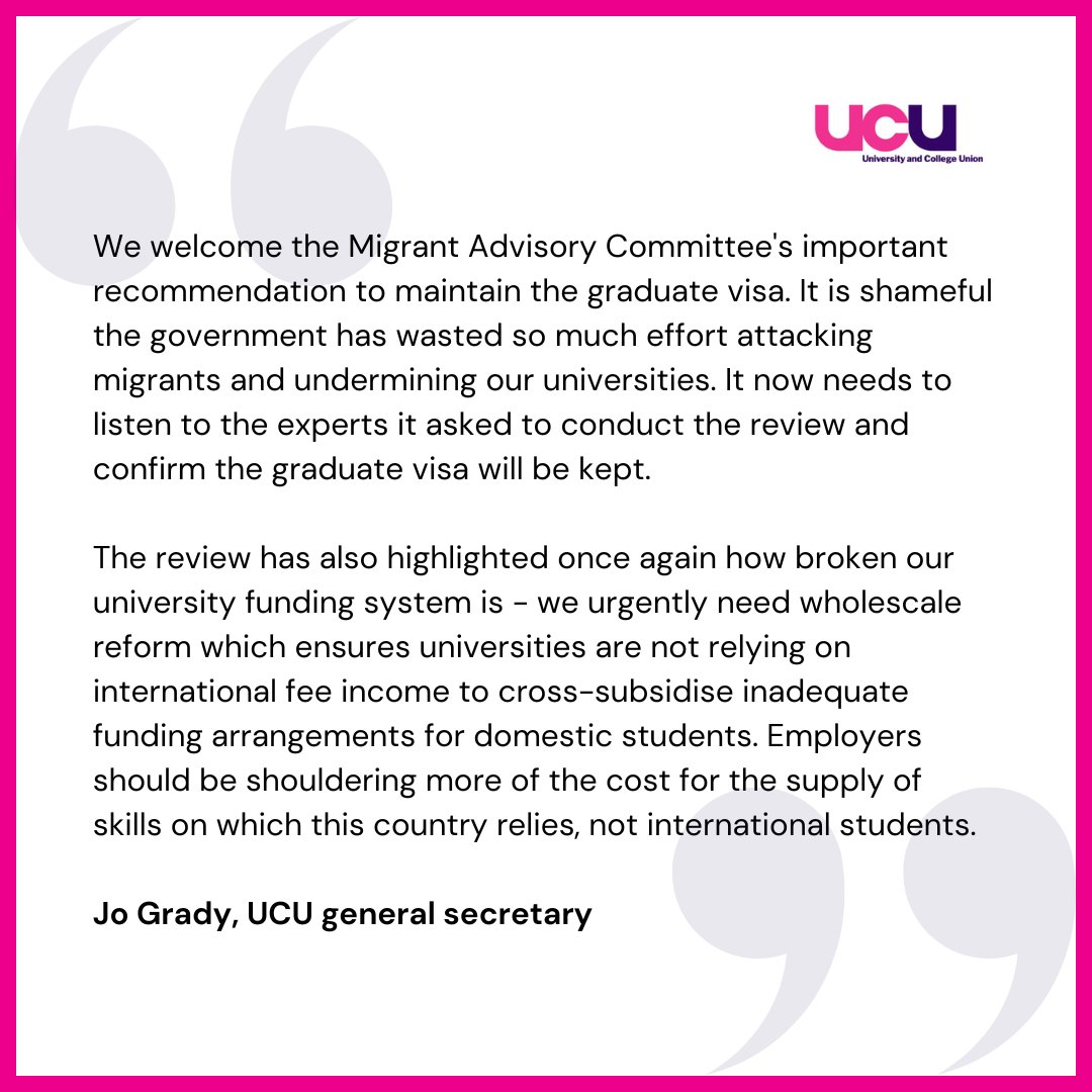 The Migration Advisory Committee has it right. The UK graduate visa route must be retained in its current form.