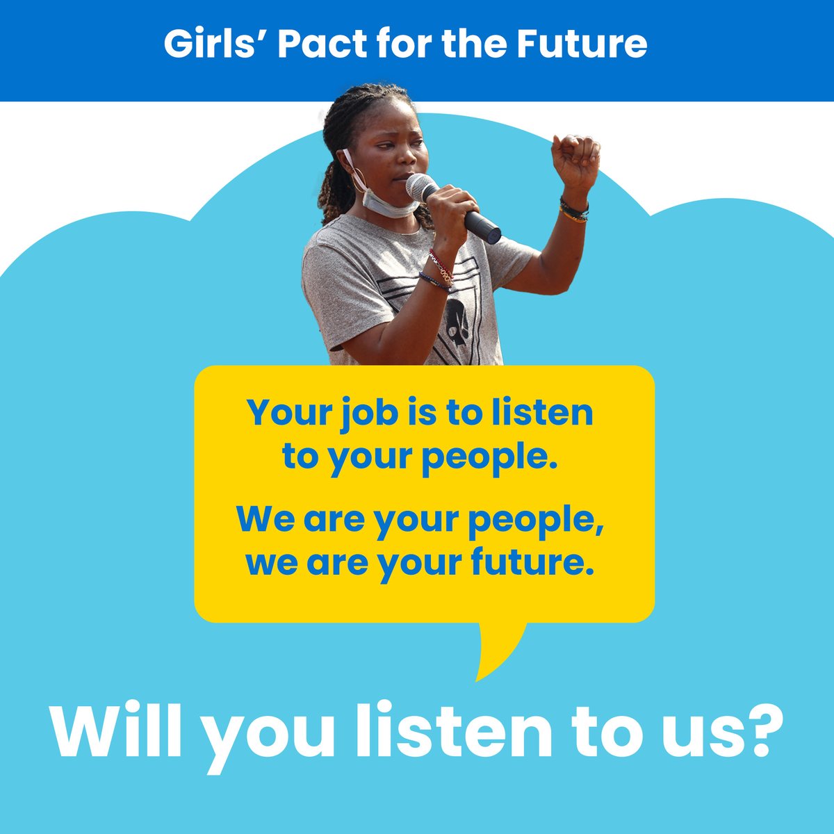 In the Girls’ Pact for the future, young people are setting out their vision for a world where #GenderEquality is a reality and where everyone is fully accepted and equal in society, no longer defined by the constraints of their gender.