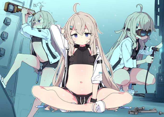 お気に入りアバターのぷらすわんさんちのナユちゃんものぐさメカニックエルフという属性が可愛いぜ… 