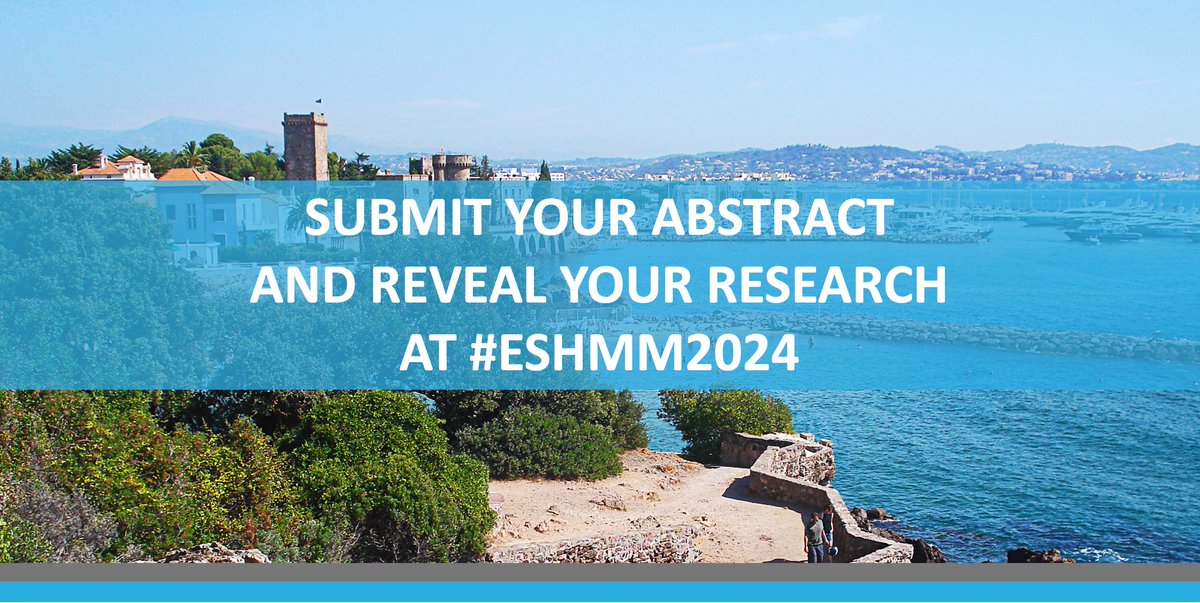 #ESHMM2024 SUBMIT YOUR ABSTRACT & reveal your research to the MM community ➡ bit.ly/3WOpbaI
7th Translational Research Conference
MULTIPLE #MYELOMA
🗓️ Oct. 4-6, 2024 in Mandelieu-La Napoule 🇫🇷
Chairs: Hartmut Goldschmidt, @MyMKaiser, @SLentzsch
#ESHCONFERENCES #MMsm