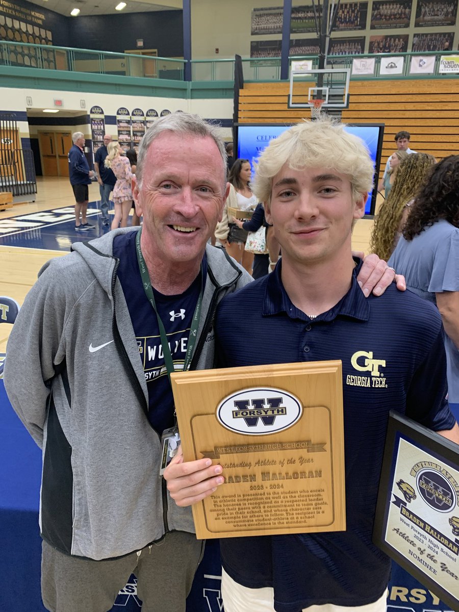 Our very own Braden Halloran the West Forsyth HS 2024 Male Athlete of the Year, thanks and good luck Braden. ⁦<a href="/WFHSAthDept/">West Forsyth High School Athletics</a>⁩ ⁦<a href="/halloran_braden/">halloran.braden</a>⁩ ⁦<a href="/WFHSAD/">Brett Phipps, CMAA</a>⁩ ⁦<a href="/WestBoysLAX/">West Forsyth High School Boys Lacrosse</a>⁩