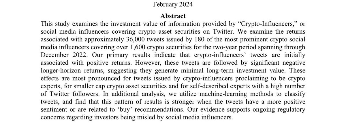 Pretty interesting read for trying to understand phenomenon of “crypto influencers “