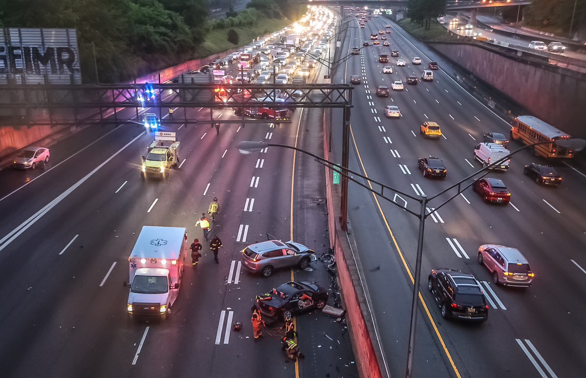 BREAKING: All lanes shutdown after widely scattered crash on I-85 sb at Peachtree - ajc.com #Atlanta <a href="/ajc/">Atlanta Journal-Constitution</a>