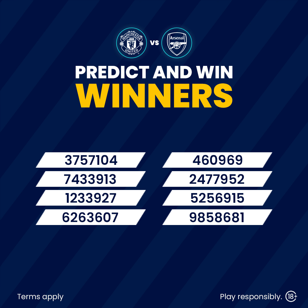 For every correct prediction, there's a winner! 🏆 Congratulations to our lucky winners for the week 👏 Will you be among our next list of winners? 👀