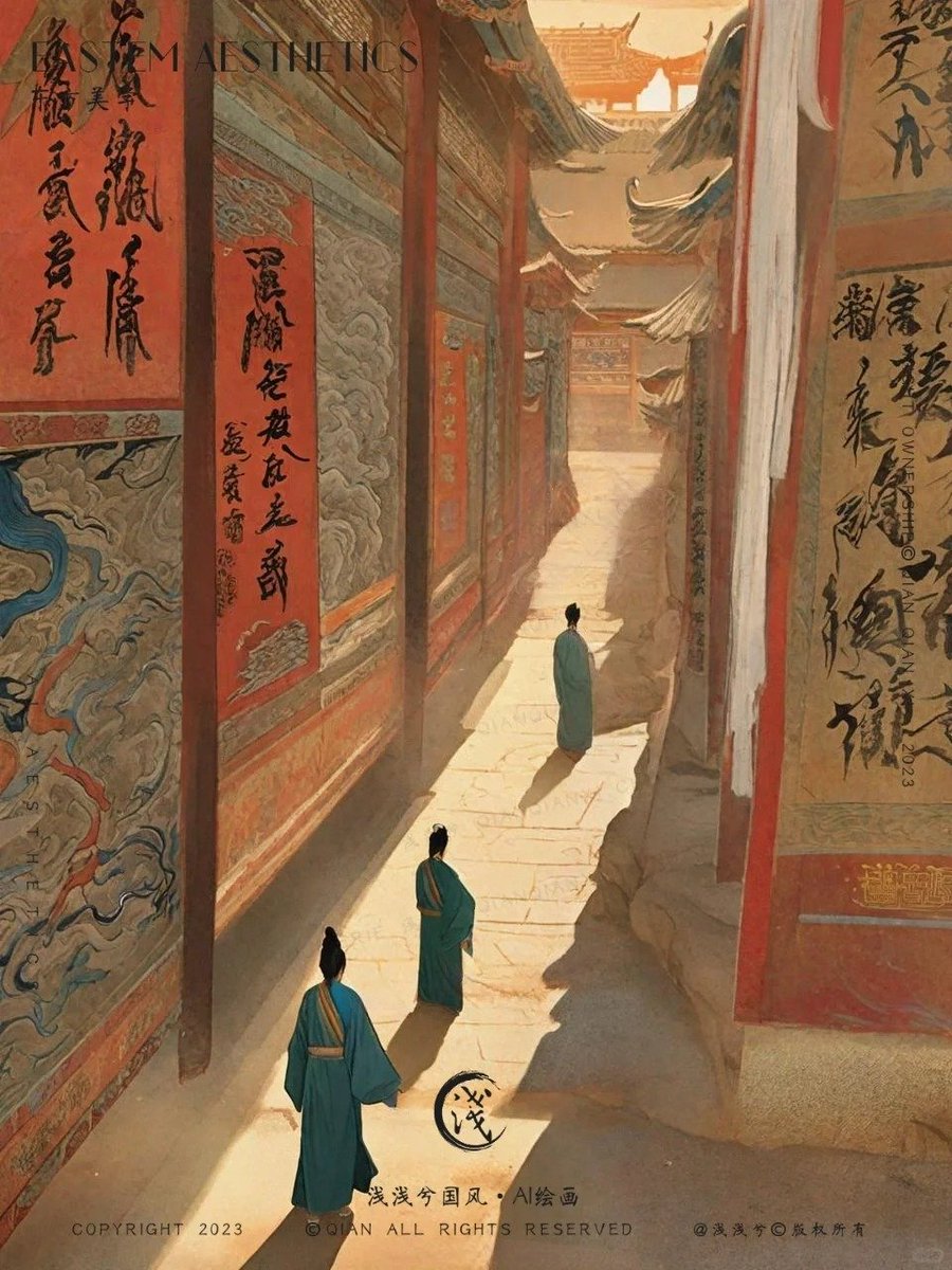 wuangw3566's tweet photo. 中式美学·一点浩然气，千里快哉风
苏轼《水调歌头·黄州快哉亭赠张偓佺》
#古风插画 #国风 #艺术 #国风大赏 #国风插画 https://t.co/keCbgM9TsG