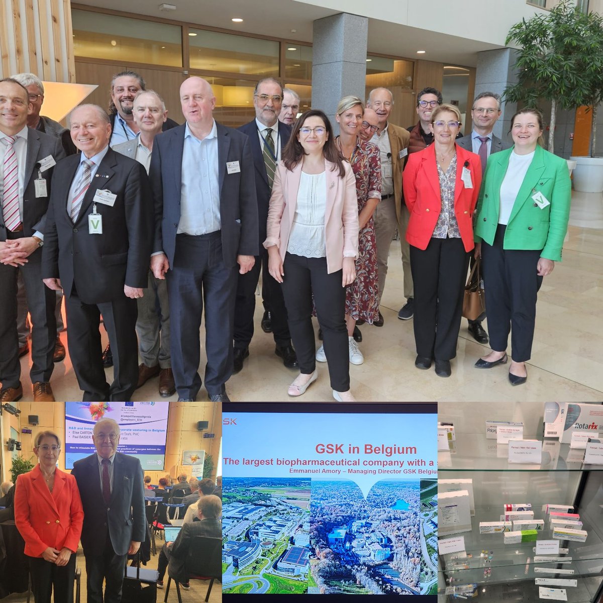 Excellent @employers_EESC meeting on drawing a #CompetitvenessAgenda for #EU. We visited 🌏 world's largest 💉vaccines producer @GSK in #Wavre, who will impact postitively the health of 2.5 bln peolple in the next 10 years! Business is key for #prosperity and shall be repsected🙏