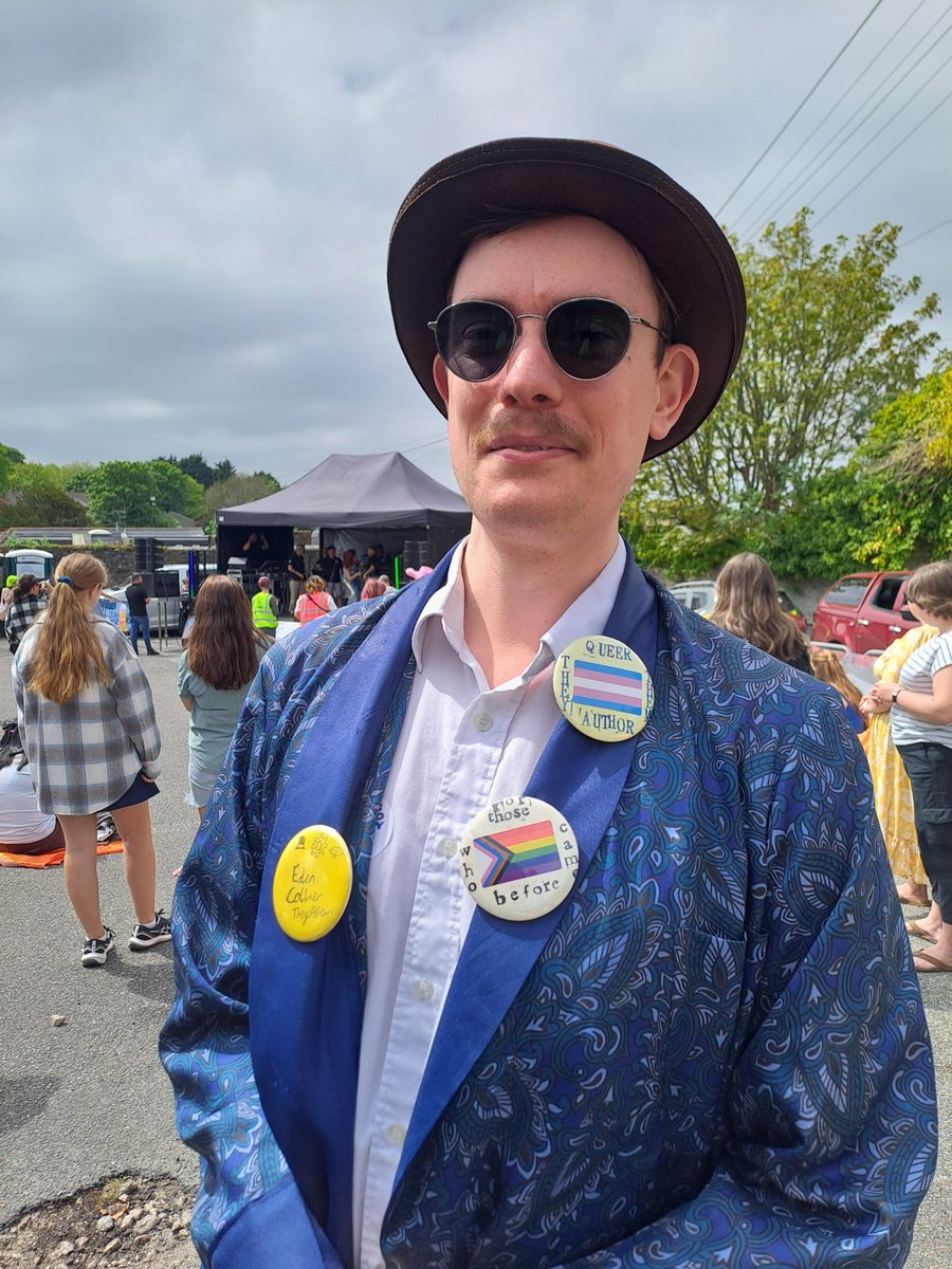Massive thank you to @cornwallpride for the fabulous day at Redruth Pride! We loved seeing people learn about queer history by making badges of their favourite queer person from Cornish history! Thanks to @queerkernow for all the inspiring research they have done. #CornwallPride