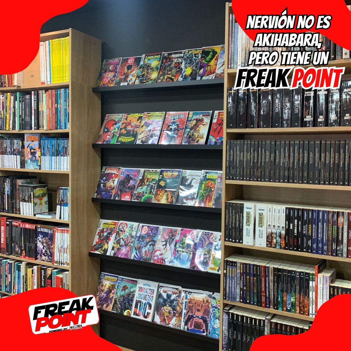 Con la llegada de Freak Point al barrio de Nervión, inauguramos en Sevilla una tienda que os va a encantar a los seguidores de la cultura geek: comics y merchan de tus sagas favoritas

#CulturaGeek #Comic #Manga #juegosdemesa
#merchandising