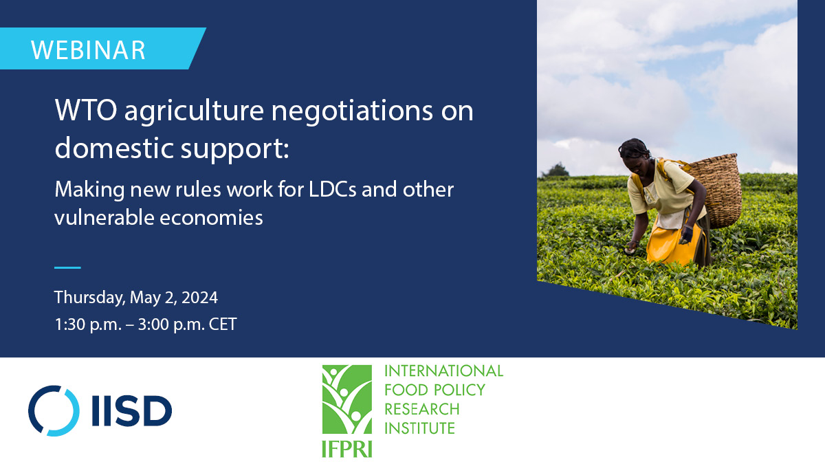 Did you miss the @IISD_news - @IFPRI webinar on WTO Agriculture Negotiations on Domestic Support & #LDC in early May? Now you can watch it on YouTube (and download all the presentations!) below👇 #wto #agriculture #negotiations #agricultural #subsidies
iisd.org/events/wto-agr…