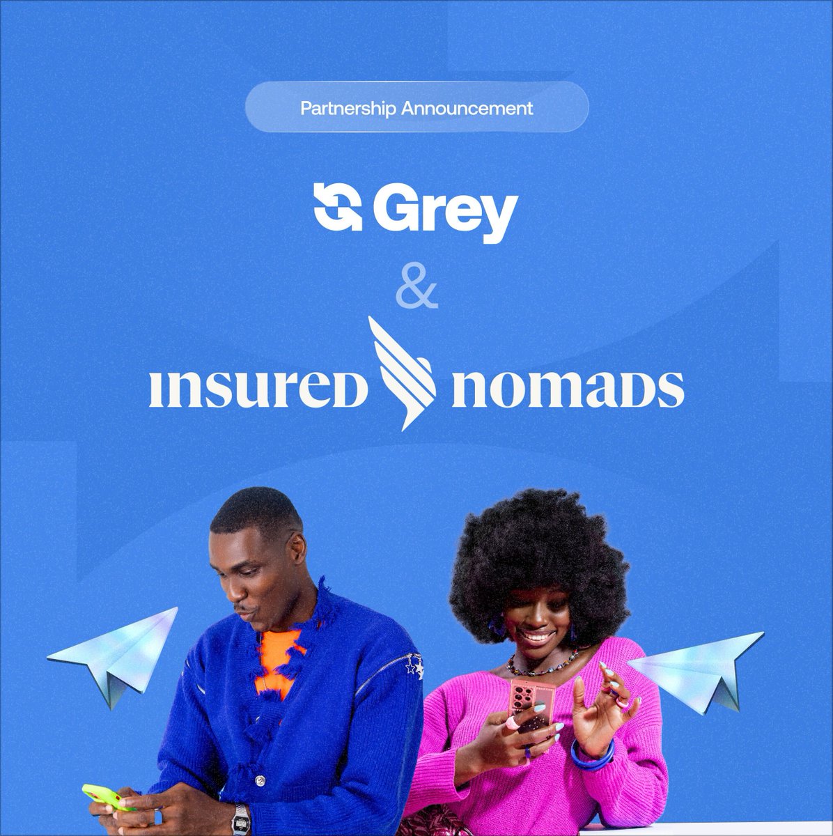 Your global adventures just got safer! ✈️⚕️

We’ve partnered with global travel and health insurance company, @insurednomads, to make remote work and travel safer and more convenient for you 🤝 !

#GoWithGrey