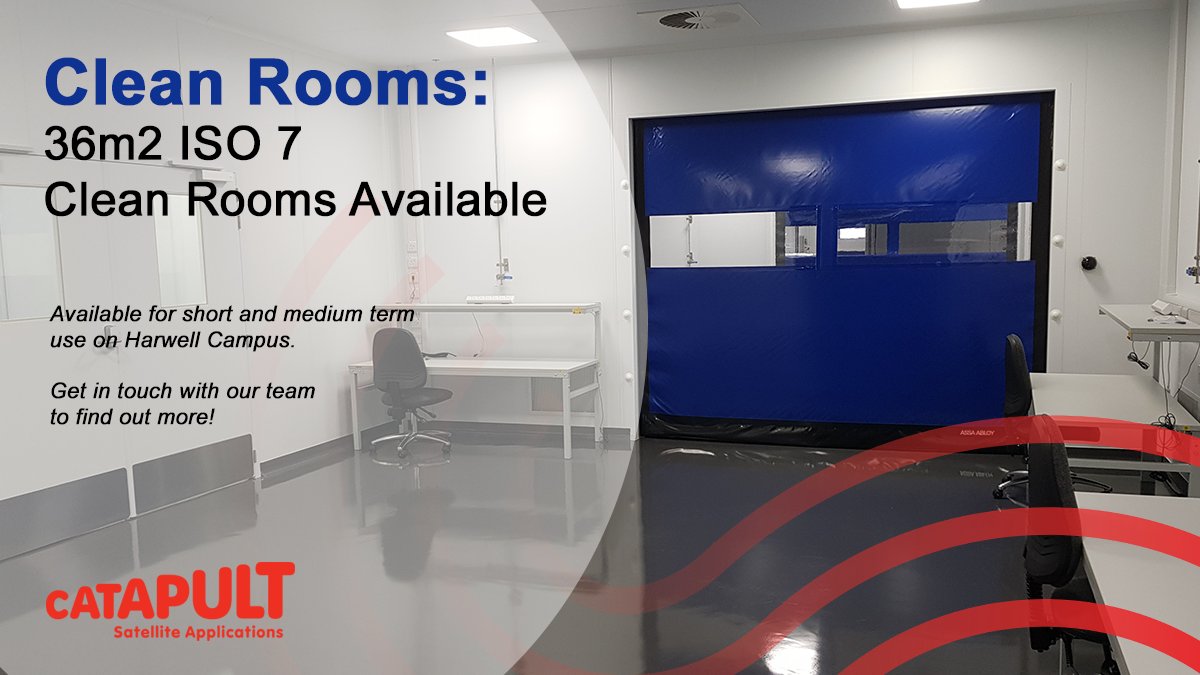 We have 36m2 ISO 7 Clean Rooms available to use in our DISC facility at @HarwellCampus! They provide equipment to help you develop the next generation of satellite products and services with our team of industry experts! Enquire here: ow.ly/BSYZ50RyiGY 🛰️