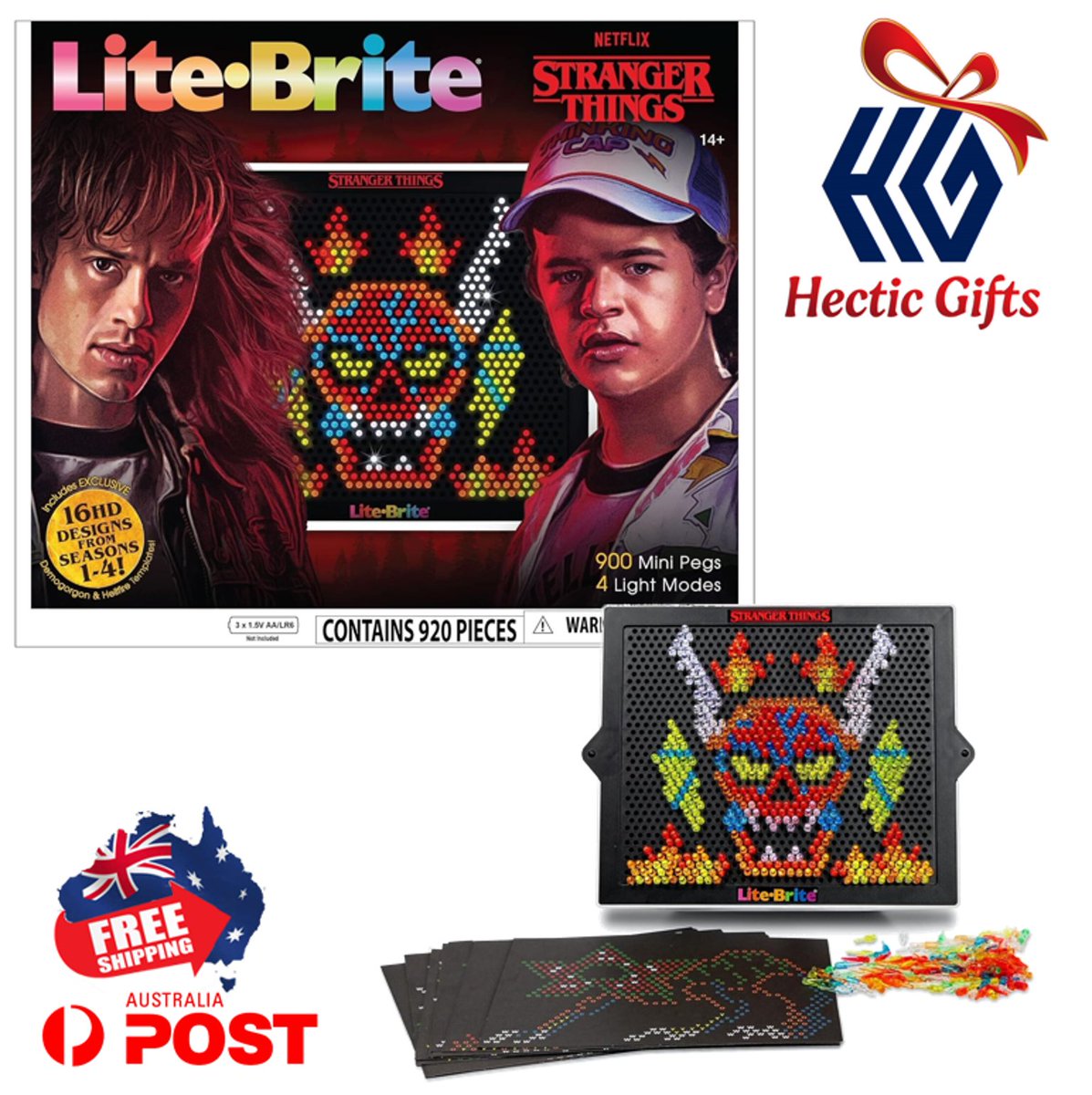 NEW – Lite Brite Stranger Things Special Edition - Demogorgon Hunters

ow.ly/vET450Qpq1f

#New #HecticGifts #BasicFun #LiteBrite #StrangerThings #Art #Toy #HighDefinition #LimitedEdition #Collectible #ArtWithLights #FreeShipping #AustraliaWide #FastShipping