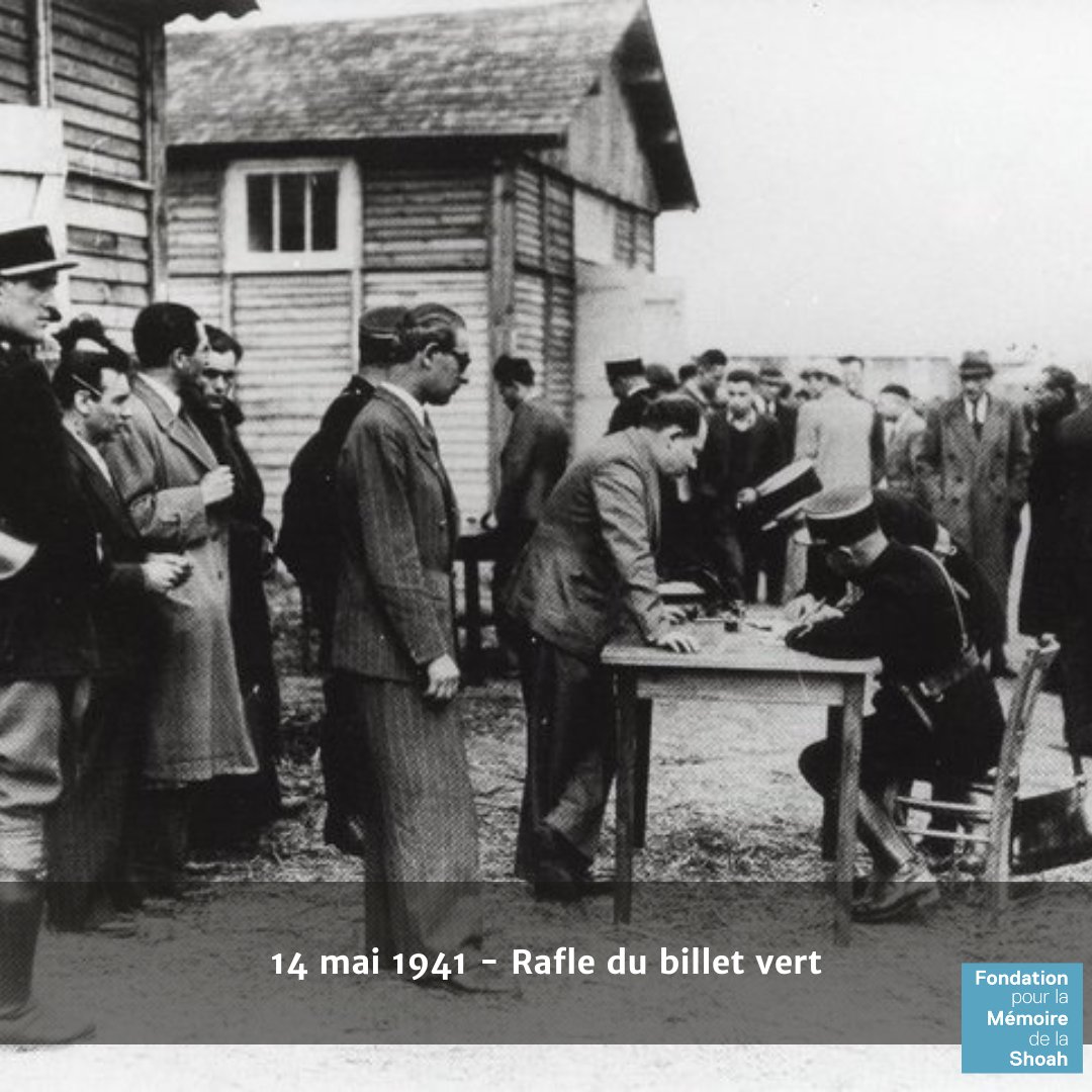Le 14 mai 1941, 3 700 Juifs étrangers étaient arrêtés en région parisienne lors de la Rafle du Billet Vert, première rafle massive. Internés dans les camps du Loiret, presque tous furent déportés et assassinés. En ces temps troublés, n'oublions pas ces événements tragiques.