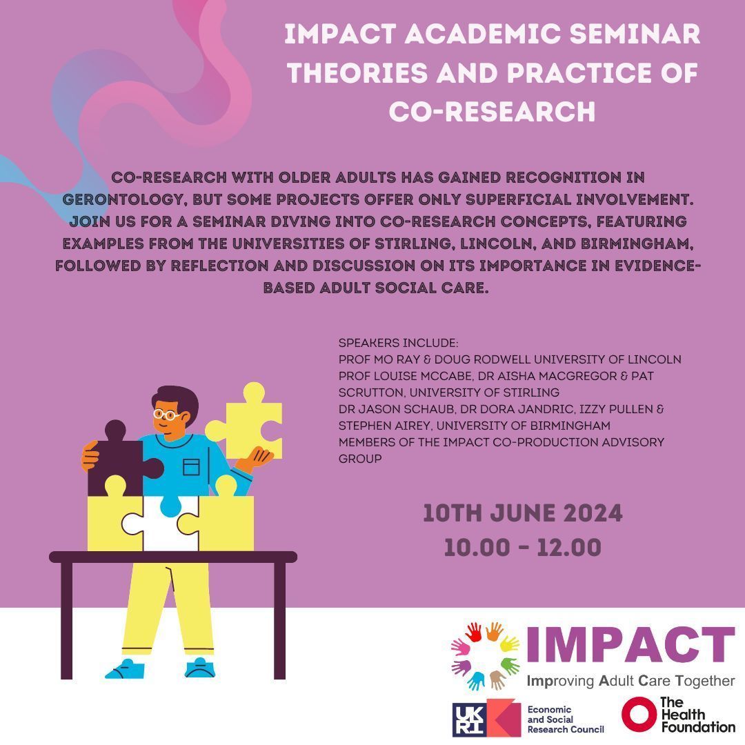 Join us for our next Academic Seminar, exploring the theories and practice of co-research. To sign up, please register here: buff.ly/3xOpiuF