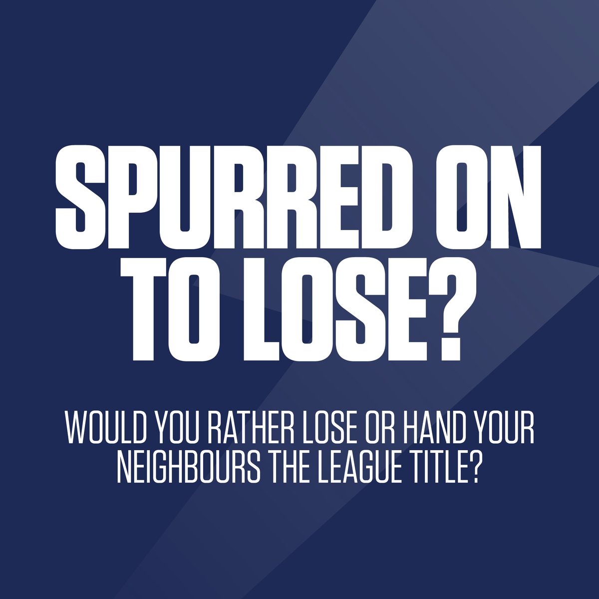 Would you take a loss for your team if it meant your rivals missing out on a league title? Let us know what you think! #Ladbrokes