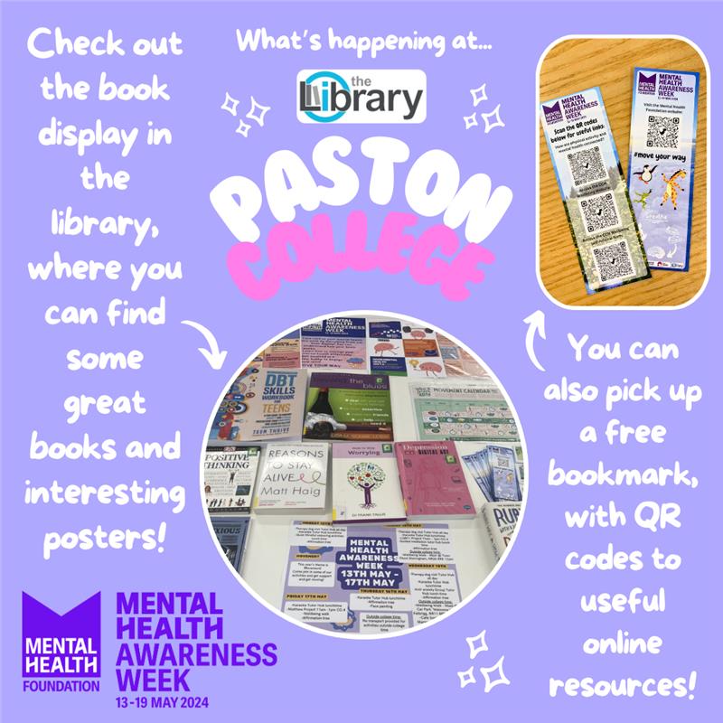 Need to find some helpful info, advice, or just fancy some freebies for #MentalHealthAwarenessWeek? 🧠 Stop by the Library and explore the wealth of information, advice and support available to you! 💜