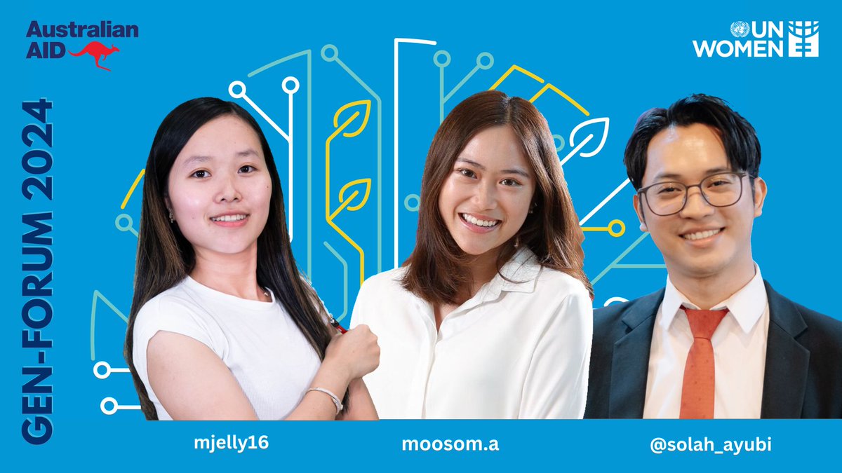 Introducing our social media reporters for Gen-Forum 2024:  

Nongtach 🇹🇭

Solah 🇮🇩

Kimhuoy 🇰🇭

Thanks to everyone who expressed interest in this opportunity. 

Stay tuned and follow the forum as it unfolds 21-23 May: unwo.men/mVv350RFkRH