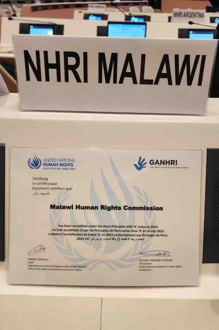 Congratulations to @HumanRightsMw for receiving its A Status certificate from the Global Alliance of National Human Rights Institutions! We will continue to work with institutions like MHRC to support and strengthen efforts to promote and protect human rights in Malawi.