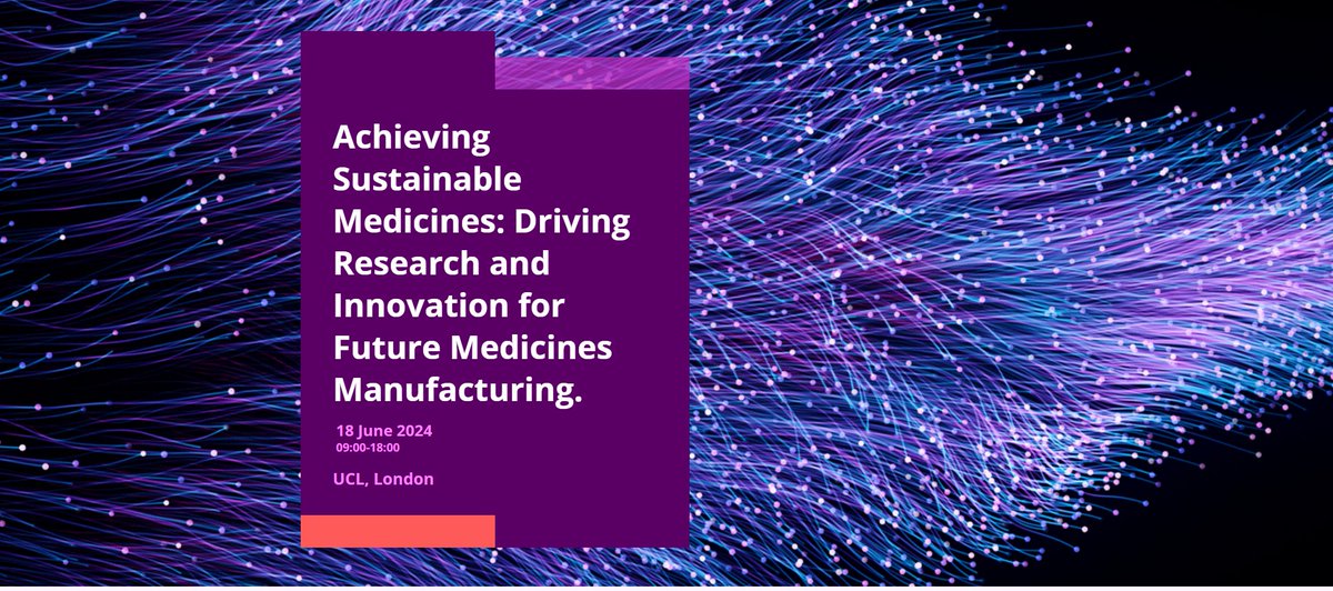 Join us for an in person event on 'Achieving #Sustainable Medicines' at @ucl on 📅 18 June 2024 ➡️ ow.ly/kRe550RFoaZ Hosted by @innovateuk UCL, and the @BIA_UK, this event promises insightful discussions & collaborative problem-solving sessions 🧠
