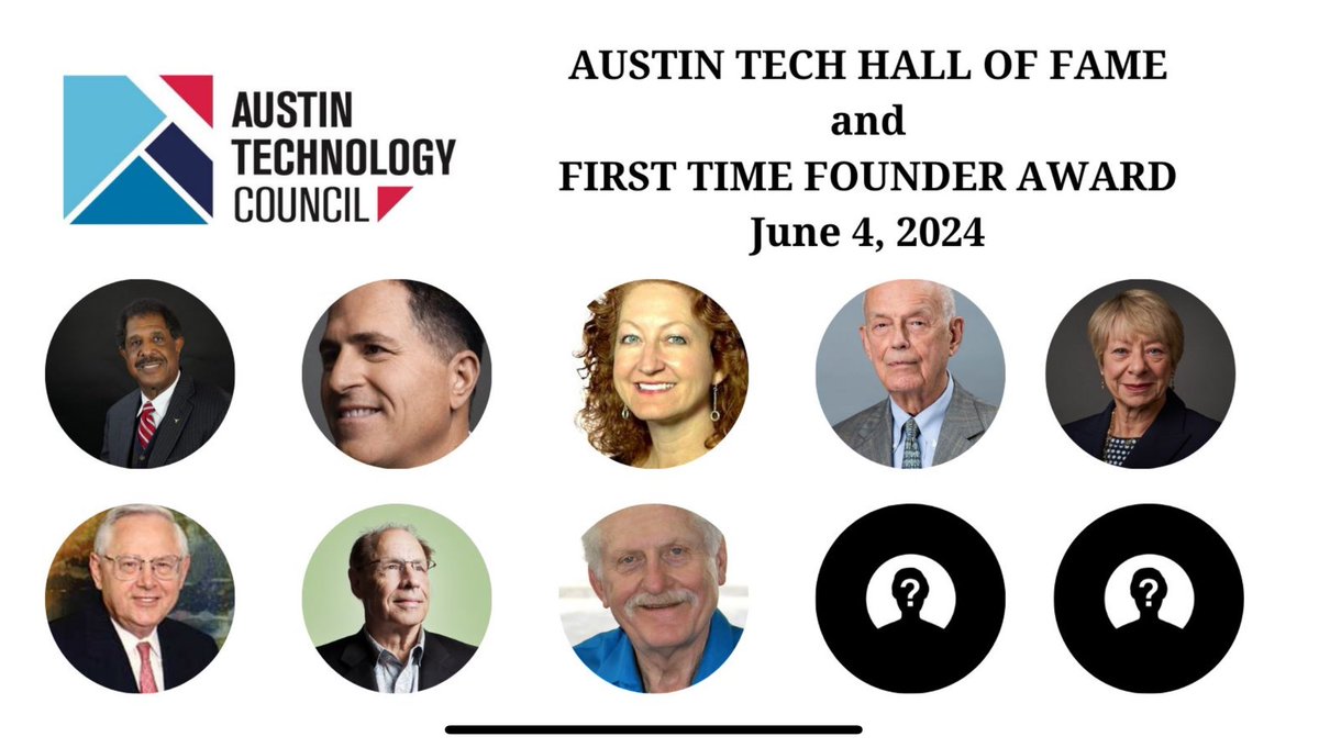 Network with the best in the biz at the Austin Tech Hall of Fame and First Time Founder Awards! A night of recognition, inspiration, and connection. 💡 #AustinTech #Networking June 4th 5:30