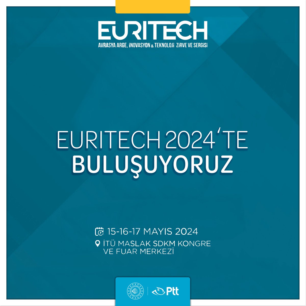 📣 Euritech Avrasya Ar-Ge İnovasyon & Teknoloji Zirve ve Sergisi başlıyor!

PTT Ailesi olarak 15-17 Mayıs 2024 tarihlerinde İTÜ Maslak Kongre ve Fuar Merkezi’nde düzenlenecek fuarda misafirlerimizle buluşacak olmanın heyecanını yaşıyoruz.

#euritech2024

🗓 15-17 Mayıs 2024
📍