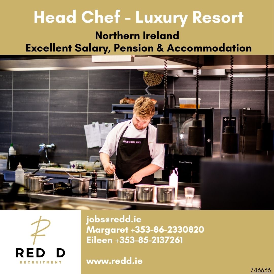 Red D are recruiting a Head Chef for one of the most impressive restaurants in the greater Dublin Click the link below to apply! ⬇ redd.ie/jobs/6175-food… or reach out to Margaret or Eileen via the contact information on the image. 📲 #redd #reddjobs #reddrecruitment