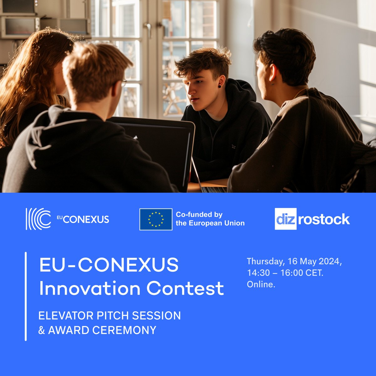 Ready, set, pitch! 🎙Join the grand finale of the #EUCONEXUS #Innovation #Contest 🕝 Thursday, 16 May, 14:30 – 16:00 CET 📍 Online. No registration necessary. 🙏 Supported by Digitales Innovationszentrum Rostock eu-conexus.eu/en/events/eu-c…