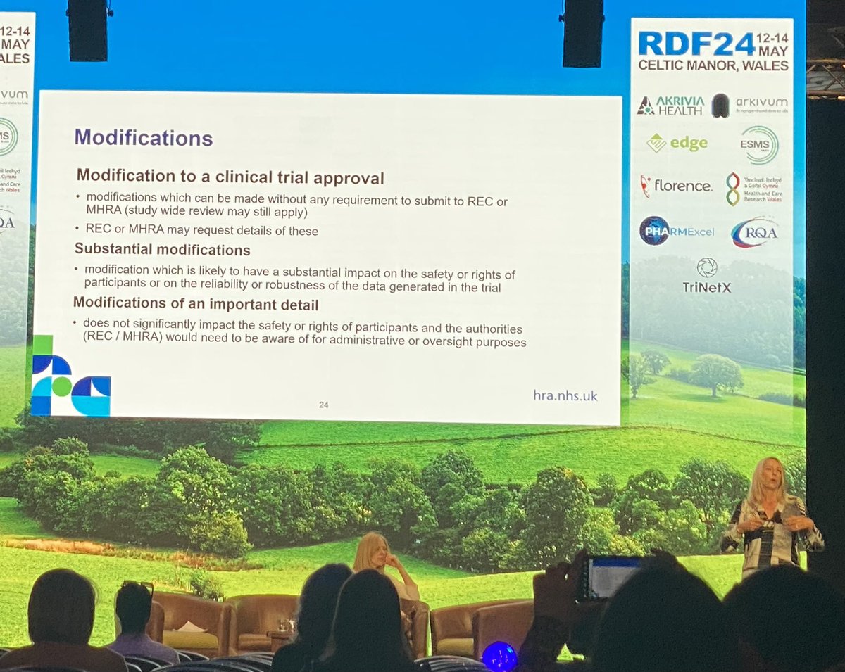 Chloë Cowan (@clo_cowan) on Twitter photo The future UK clinical trial regulations sessions from <a href="/HRA_Latest/">The Health Research Authority</a> …one of the amendments …amendments becoming modifications … 🙂
#RDF24 The future UK clinical trial regulations sessions from <a href="/HRA_Latest/">The Health Research Authority</a> …one of the amendments …amendments becoming modifications … 🙂
#RDF24