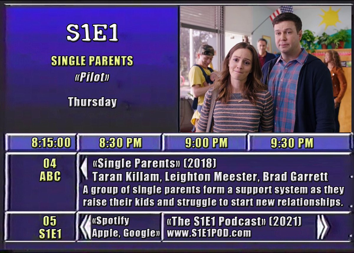 Coming soon… Single Parents S1E1Pod.com #ComingSoon #SingleParents #Thursday #S1E1 #Podcast #Spotify #Apple #YouTube #ABC #Pilot #Sitcom