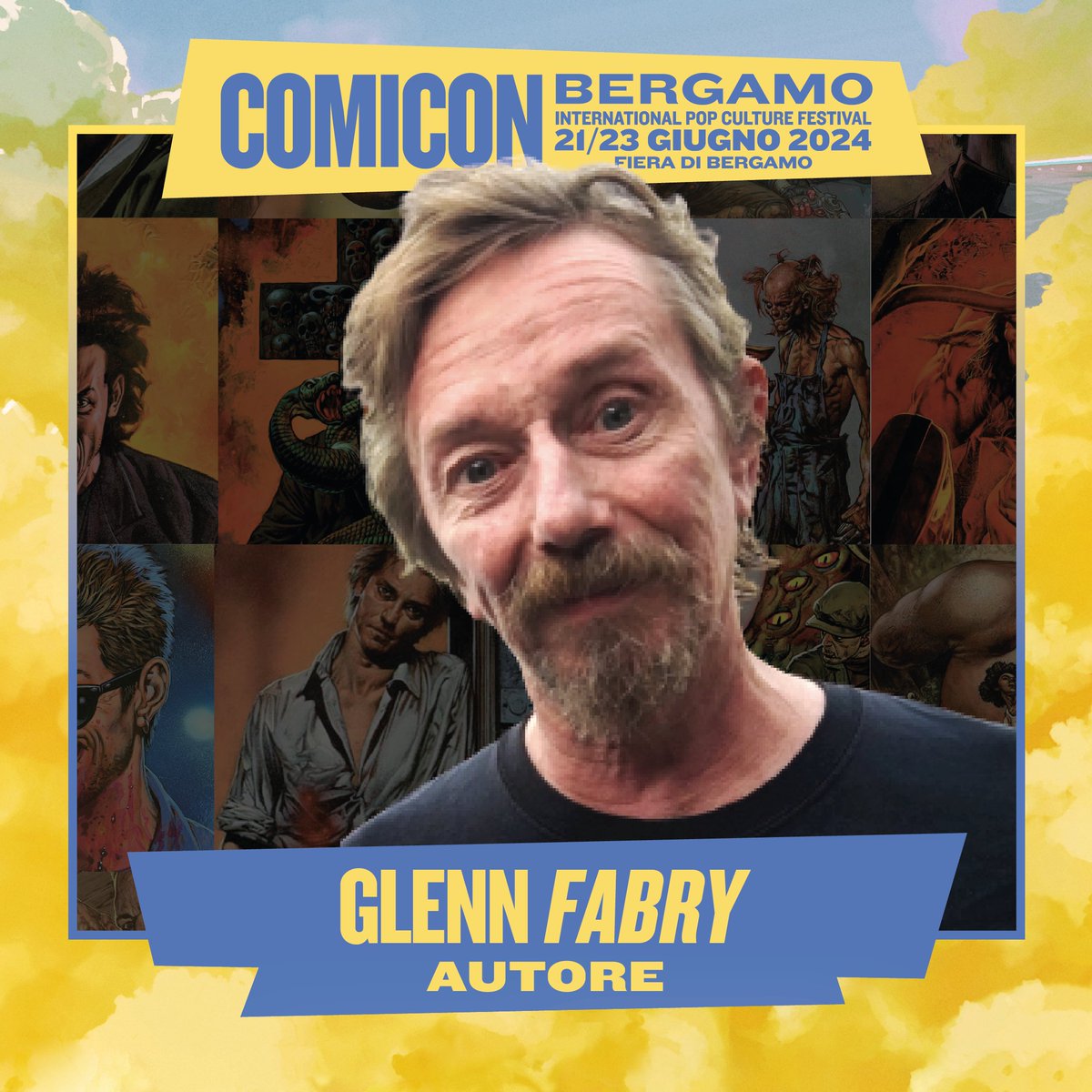 Il fumettista britannico 𝐆𝐥𝐞𝐧𝐧 𝐅𝐚𝐛𝐫𝐲 sarà presente tutti i giorni a COMICON Bergamo presso il suo stand nell’𝐀𝐫𝐭𝐢𝐭𝐬𝐭𝐬’ 𝐇𝐚𝐥𝐥, per dediche ed incontri. #thepreacer #glennfabry #fumetti #comiconbergamo #comiconbergamo2024 #comicon2024