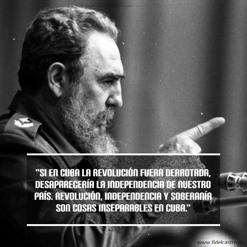 "¡No hay nada que enseñe tanto como una revolución: es un libro abierto, cuyas páginas se voltean incesantemente, enseñando cada vez algo nuevo de la vida, de la Revolución" #FidelPorSiempre  #LatirAvileño #Cuba 🇨🇺