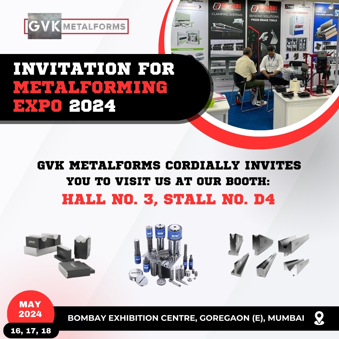 🔩 Explore the Future of Metalforming at Metalforming Expo 2024! 🔩

Gvk Metalforms is thrilled to extend a warm invitation to you for the upcoming Metalforms Expo 2024.
.
.
#MetalformingExpo2024 #MumbaiExpo #StallD4 #Hall3 #GVKmetalforms #Mumbai #GVK #India