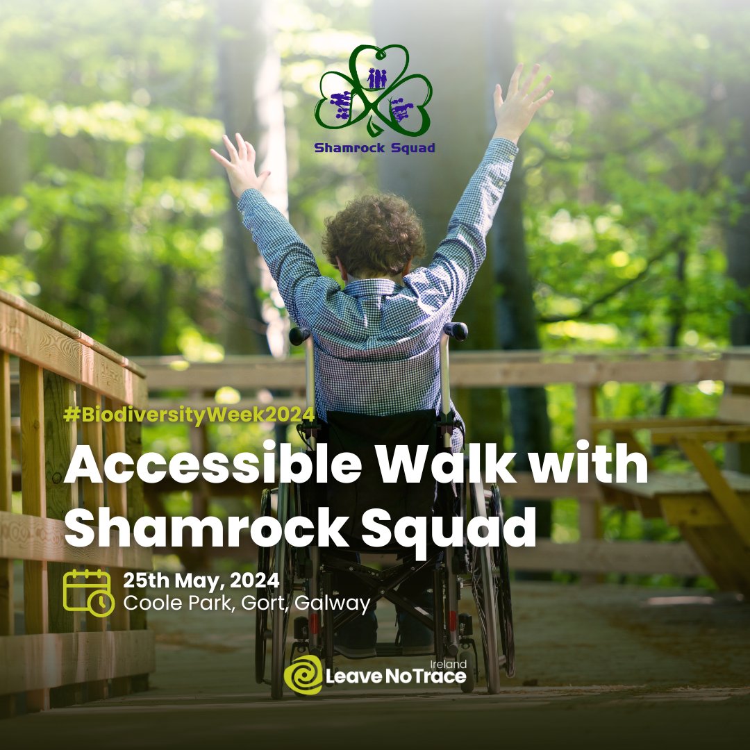 The Shamrock Squad have organised an inclusive & accessible walk in Coole Park in celebration of Biodiversity Week in association with Leave No Trace Ireland. Register here: leavenotraceireland.org/training-event… #biodiversityweek #coolepark #shamrocksquad