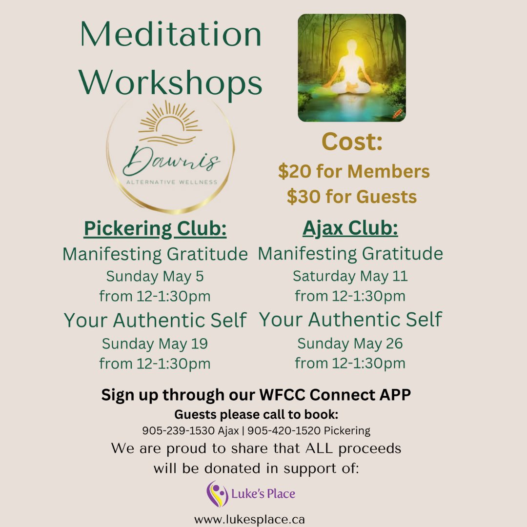 The Ajax & Pickering locations of Womens Fitness Clubs of Canada are offering #meditation & self-defense workshops. All profits will be donated to us! We hope you'll join us in empowering yourself while supporting women's access to #justice: lukesplace.ca/empower-yourse… #DurhamRegion