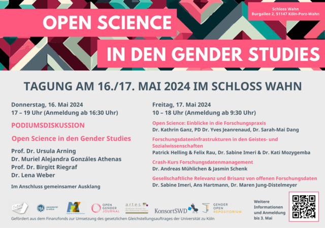 #Geschlechterforschung #CEWS Dr. Lena Weber (@LenaWillsWissn) nimmt an der Podiumsdiskussion bei der Tagung Open Science in Gender Studies am 16./17. Mai teil! Details zum Programm: t1p.de/2g32z