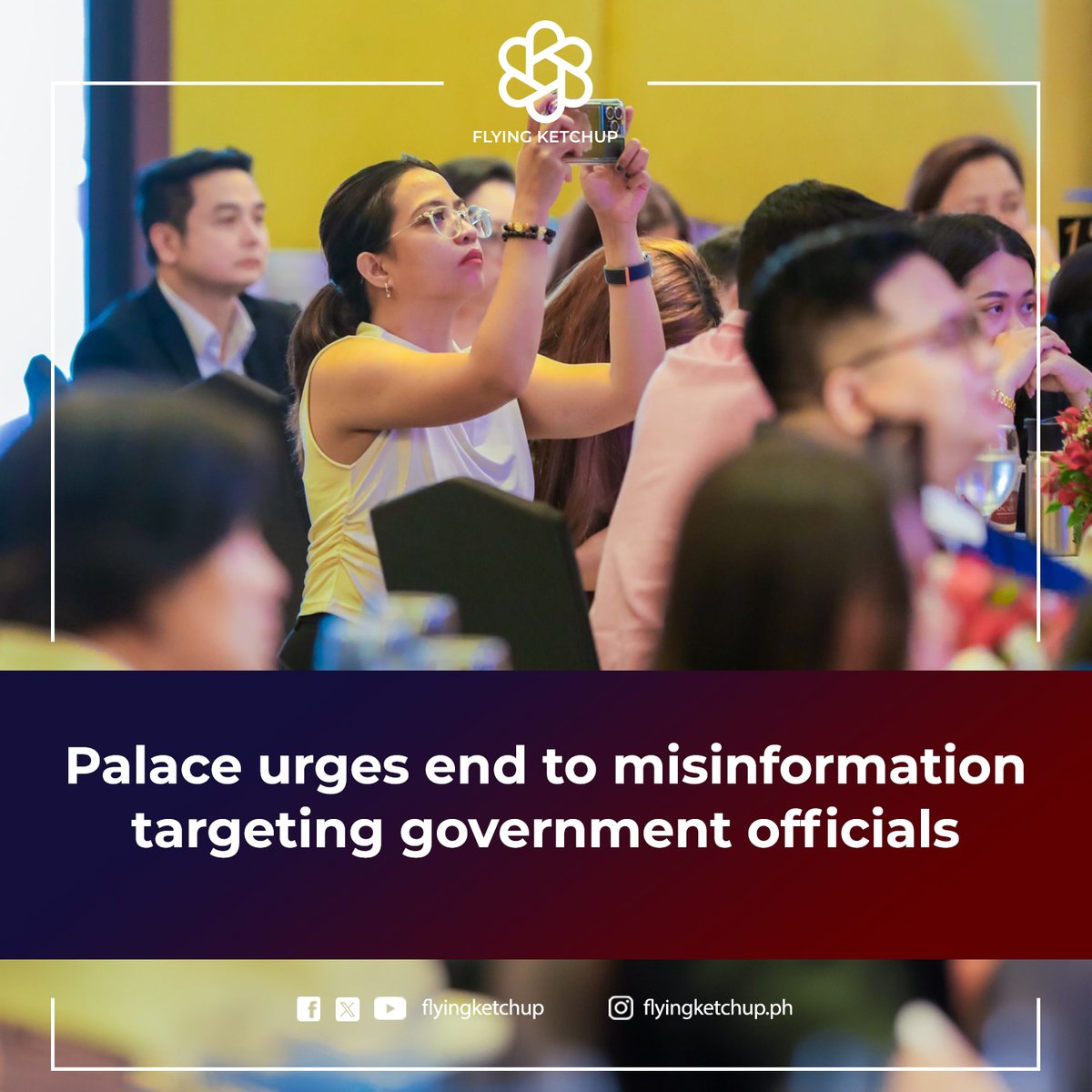 Palace urges end to misinformation targeting government officials!

READ MORE: is.gd/tDqX18

#FlyingKetchup