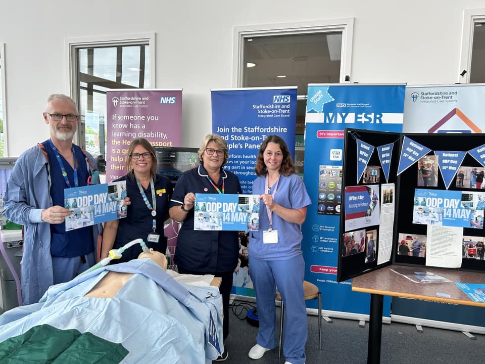 Happy #ODPDay! 💙 Thank you to all of our ODP’s at UHNM for everything that you do! Come along for more information on the role of the ODP and have a chat to some of the team today outside the restaurant at Royal Stoke main entrance until 3pm. ✨