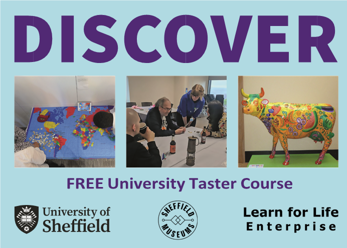 Our Discover Course is shortlisted for a @NEONHE award in the Widening Access Initiative category! We're delighted with this recognition of our partnership with @hayleylfl, @SheffMuseums and all the amazing learners who have attended over the years. 🤞for June 17th! @sheffielduni