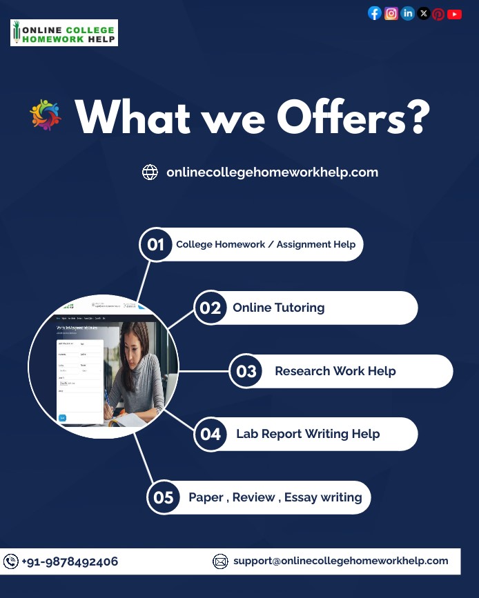 Onlinechwhelp's tweet image. 💁What Kind of Homework Help Can Students Get from Us? 
📲 +91-9878492406
🌐 onlinecollegehomeworkhelp.com
📩 support@onlinecollegehomeworkhelp.com
#mytutors #assignmenthelper #homeworkhelp #onlinetutoring #reels #trending #education #tutorme #helpmewithassignment #academicsupport