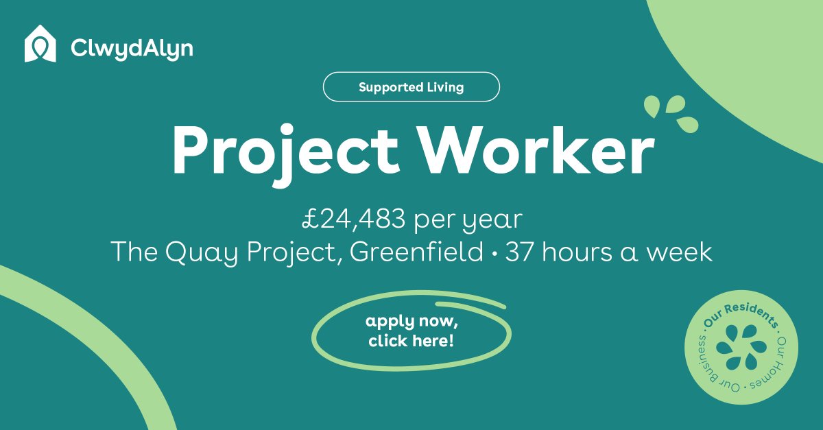 We have two opportunities to join our team on The Quay Project, Greenfield as Project Workers! These roles will support our mission to provide high-quality, safe accommodation to communities. Visit our website to apply today: clwydalyn.co.uk/work-for-us/