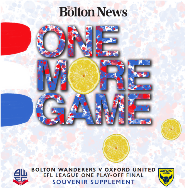 Out Friday - A play-off final souvenir special in @TheBoltonNews with exclusive interviews, quizzes, stats, analysis and features to get you in the Wembley mood. Grab a copy! #bwfc