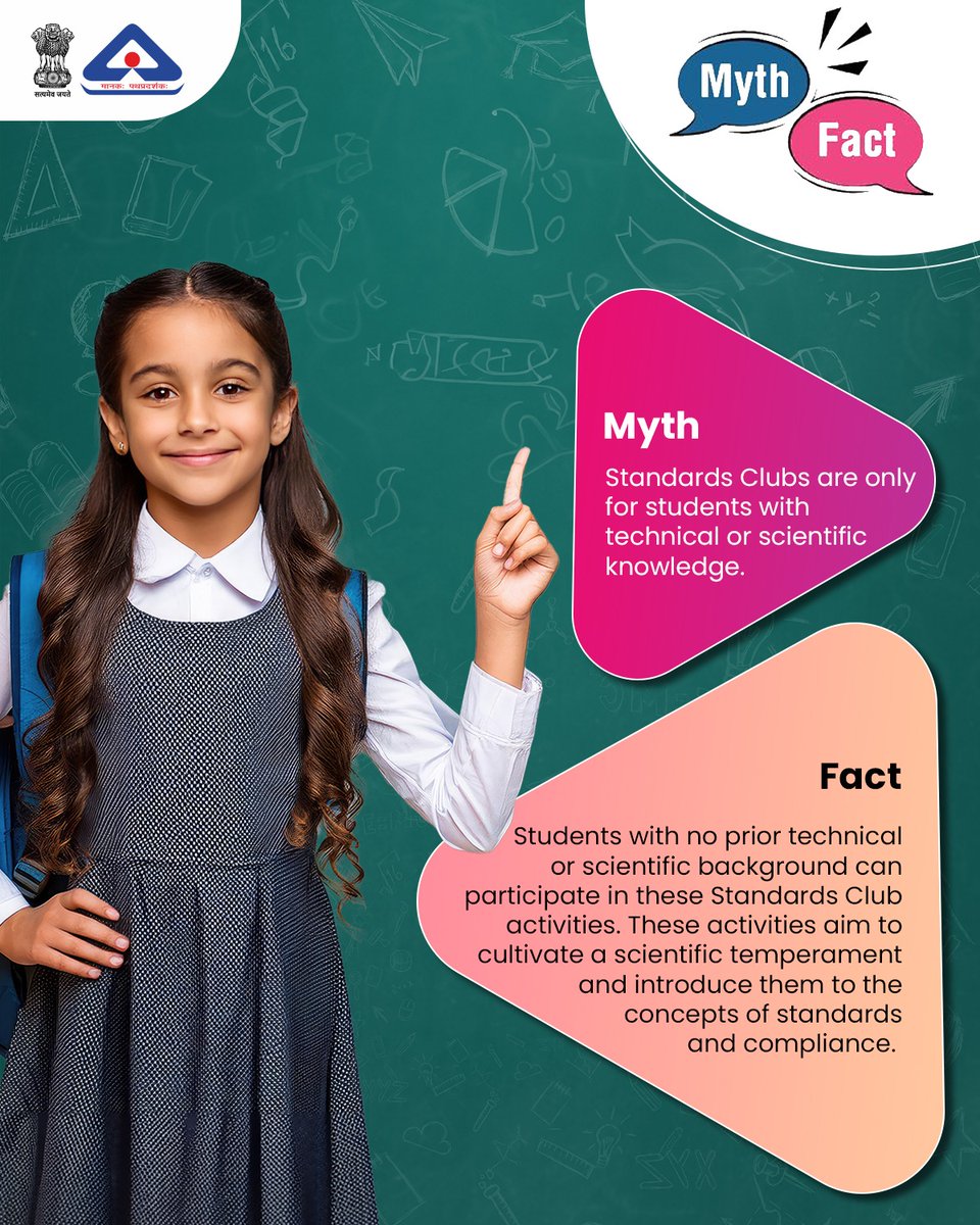 Ever been confused about a BIS Standards Club? Tag a friend/mentor who might be surprised by this! @jagograhakjago #BIS #StandardsClubs #BISStandardClub #SchoolClubs #MythvsFact