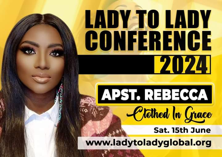 Lady to Lady Global Conference 2024 You are invited to a a leading Ladies Conference 2024 and celebrate its 15th anniversary. Apostle Rebecca is one of the guest speakers. Doors open at 10 am @ Fairfield Theatre, Concert Hall, Croydon FREE ADMISSION Click