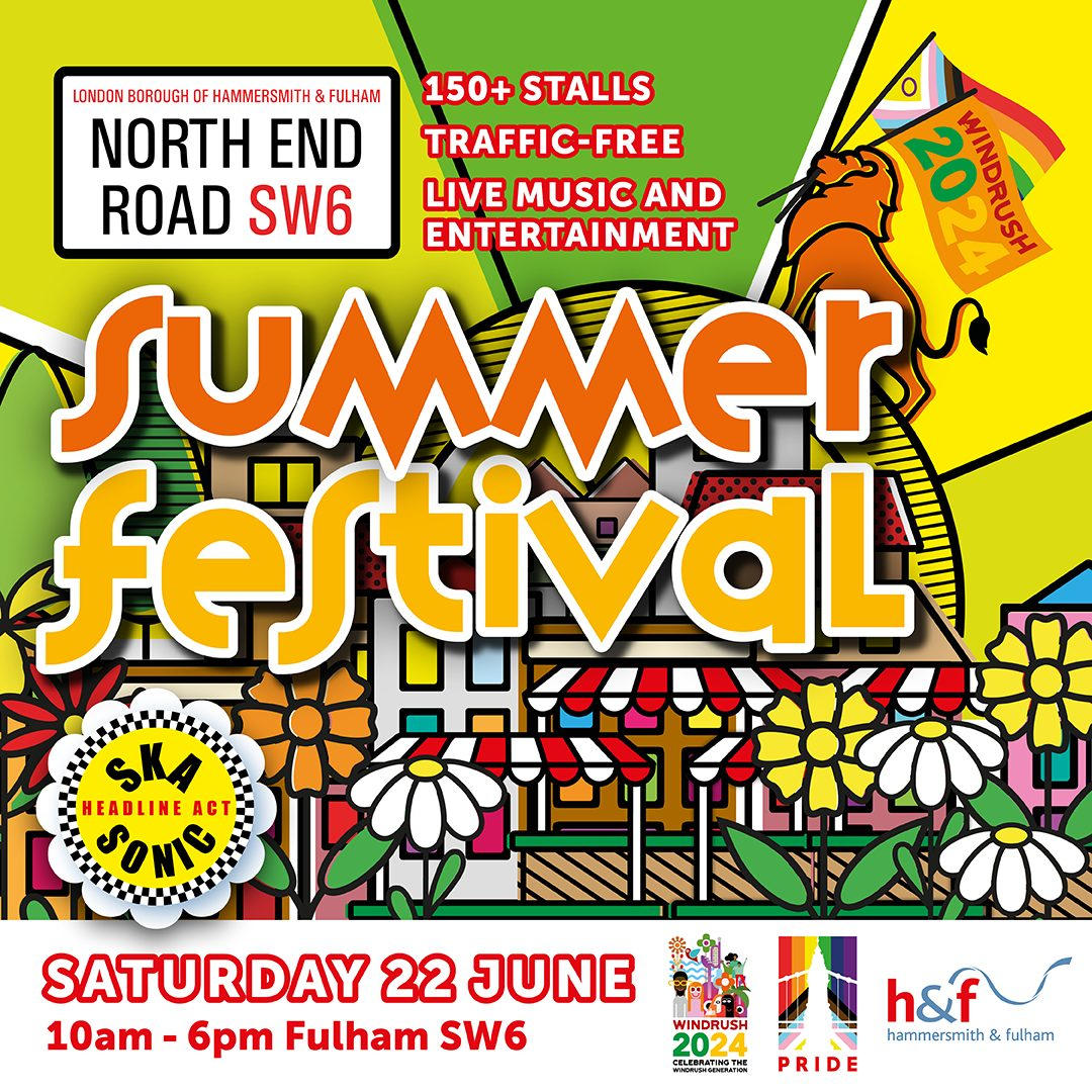 Summer is almost here - and next month, we've got two great festivals to celebrate! 👉Hammersmith Summer Street Fest: 📆Saturday 1 June, 11am – 7pm 📍Lyric Square and King Street, W6 👉North End Road Summer Festival: 📆Saturday 22 June, 10am-6pm 📍North End Road, Fulham, SW6