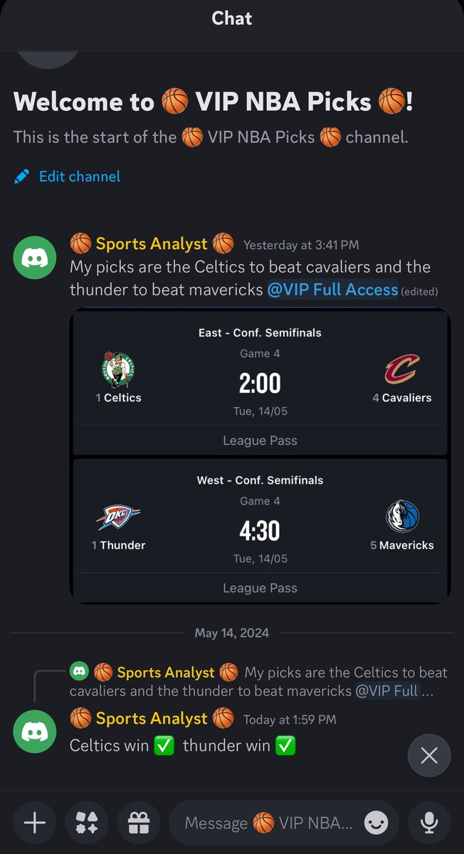 🔶 Brought a sports analyst into the discord and first two picks are winners.

🔶 Link in BIO come take a peek. 

#nba #basketball #sportspicks