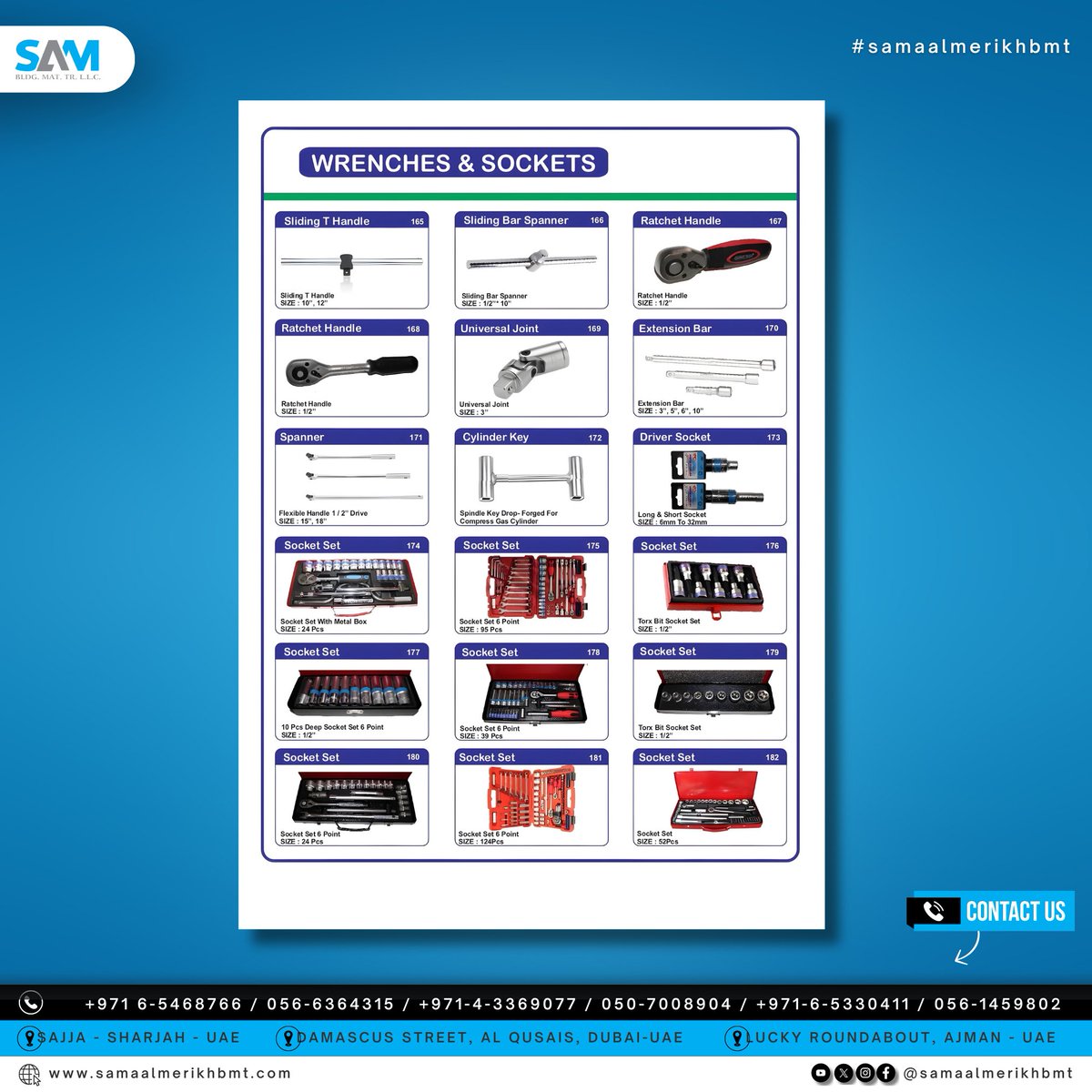 samaalmerikhbmt's tweet image. &quot;Upgrade your toolkit with our premium wrenches and sockets. Designed for durability and precision, our tools ensure efficient and hassle-free repairs. Explore our collection today for top-quality solutions.&quot; #toolkitupgrades #premiumtools #durability #precision #efficientrepairs