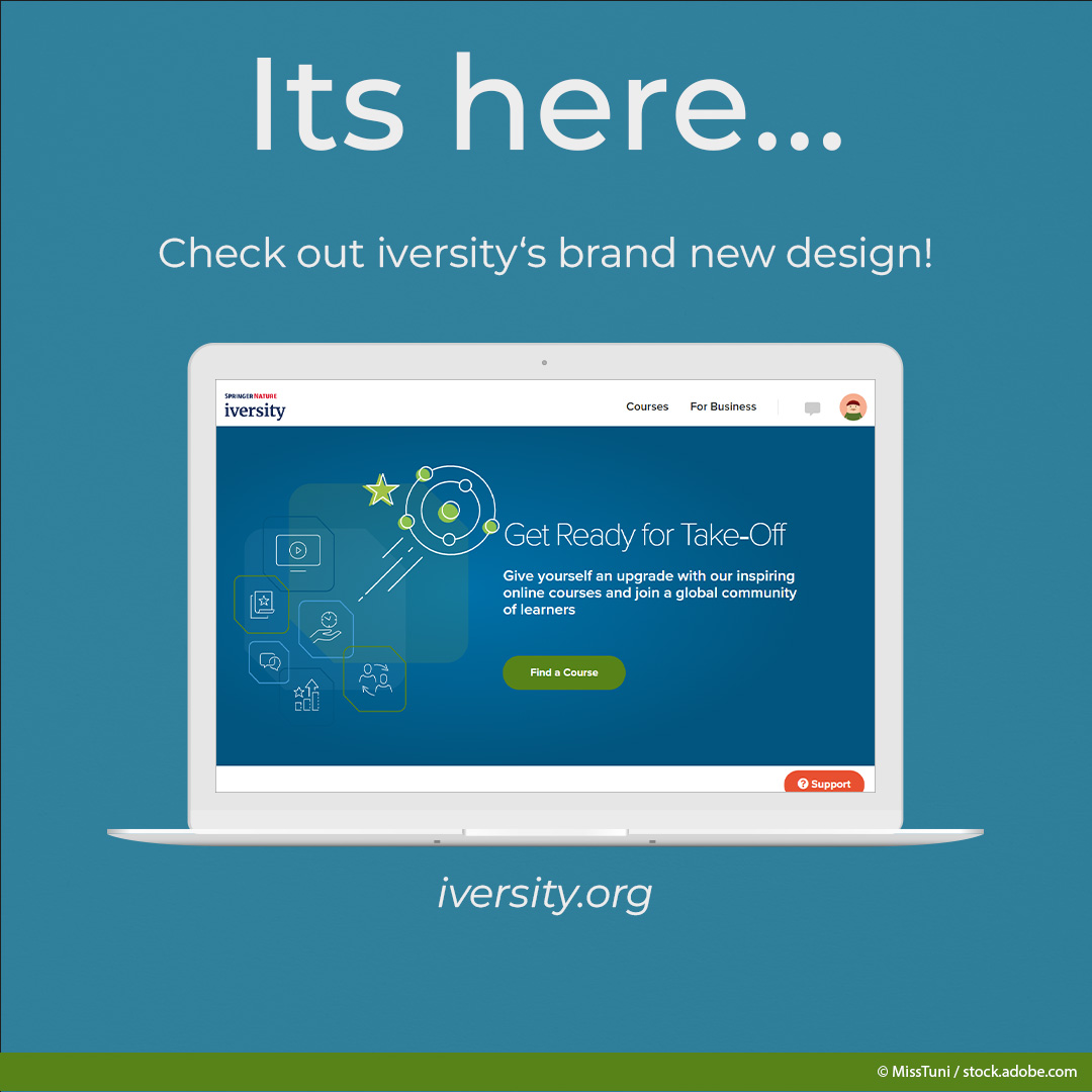 iversity (@iversity) on Twitter photo Have you noticed already? 👀
iversity has a brand new look. ✨
For some time now, iversity has been part of the international publisher <a href="/SpringerNature/">Springer Nature</a>. Finally, we want to celebrate this collaboration with a redesign. We hope you are as excited about the fresh look as we are! Have you noticed already? 👀
iversity has a brand new look. ✨
For some time now, iversity has been part of the international publisher <a href="/SpringerNature/">Springer Nature</a>. Finally, we want to celebrate this collaboration with a redesign. We hope you are as excited about the fresh look as we are!