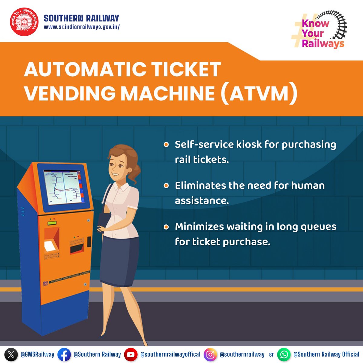 Skip the ticket line hassle and breeze through your train journey with ATVM machines! Just follow simple steps,Say goodbye to queues and hello to convenience! #Train #Travel #ATVM #easyaccess #easymytrip #Digital